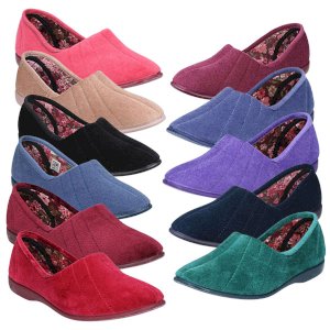 Audrey Ladies Soft Floral Comfort Slippers