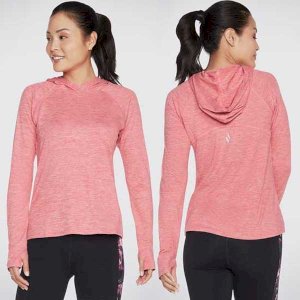 Brisk Escape Soft Brushed Back Hooded Long Sleeve Top