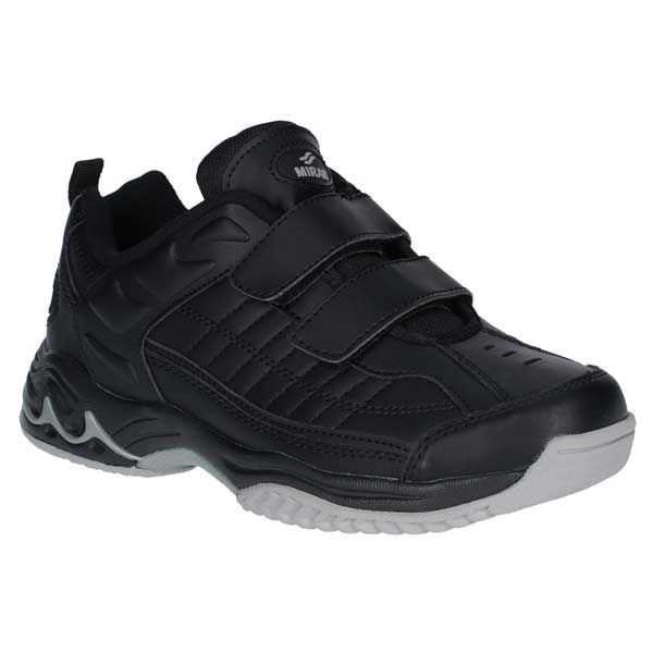 Contender Easy-Fasten Leather School Shoes