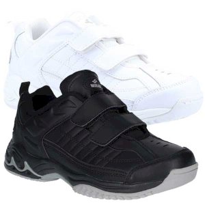 Contender Easy-Fasten Leather School Shoes