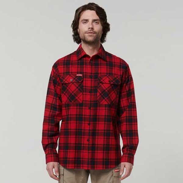 Core Check Shirt with Full Button Front Closure