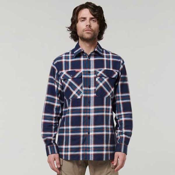 Core Check Shirt with Full Button Front Closure