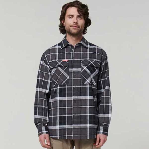 Core Check Shirt with Full Button Front Closure