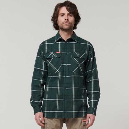 Core Check Shirt with Full Button Front Closure