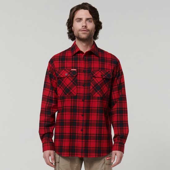 Core Check Shirt with Full Button Front Closure