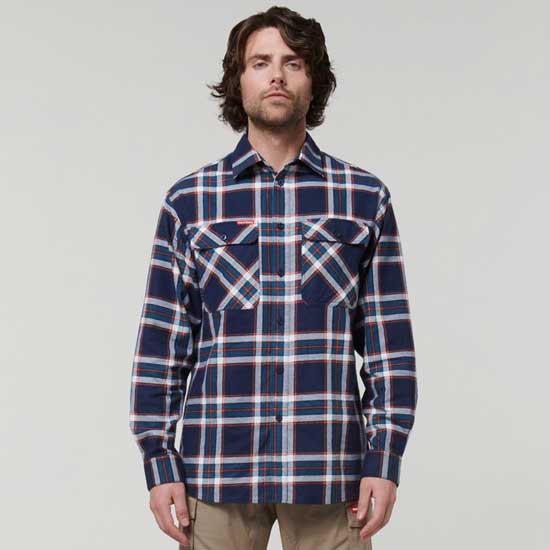 Core Check Shirt with Full Button Front Closure