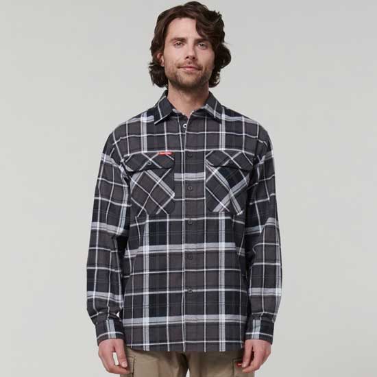Core Check Shirt with Full Button Front Closure