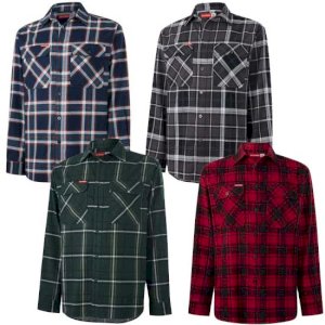 Core Check Shirt with Full Button Front Closure