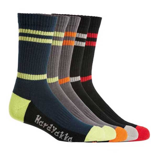 Crew Work Sock Easy Fit Comfort 5 Pack