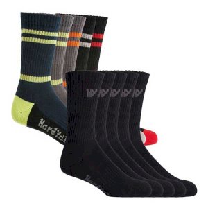 Crew Work Sock Easy Fit Comfort 5 Pack