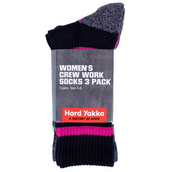 Cushioned Crew Socks Long Shift Comfort Pack of 3