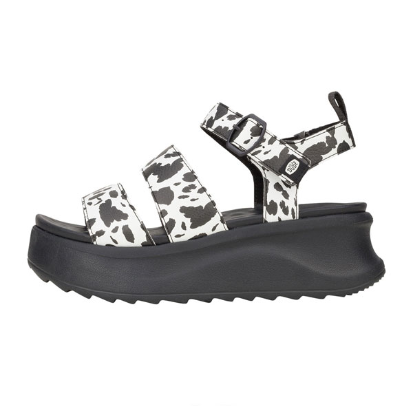 Delray Animal Print Sandal with Buckle Detail
