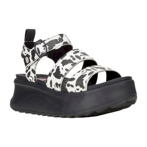 Delray Animal Print Sandal with Buckle Detail