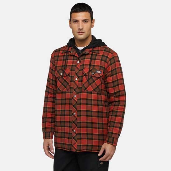Fleece Hooded Shirt Jacket for Cold Weather Work