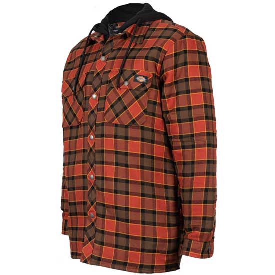 Fleece Hooded Shirt Jacket for Cold Weather Work