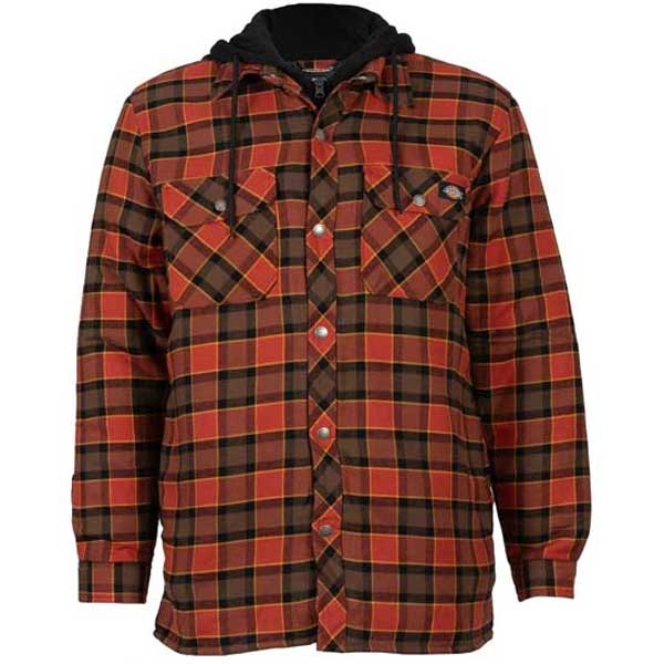 Fleece Hooded Shirt Jacket for Cold Weather Work
