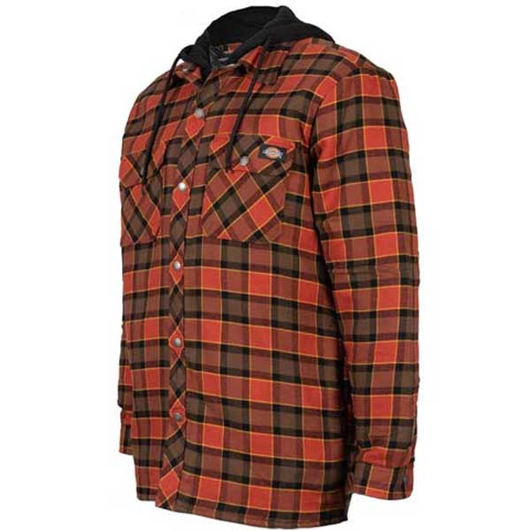 Fleece Hooded Shirt Jacket for Cold Weather Work