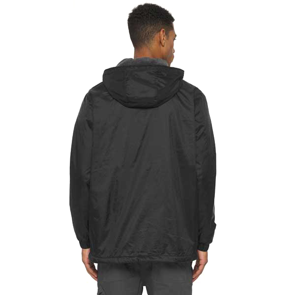 Fleece Lined Nylon Hooded Jacket