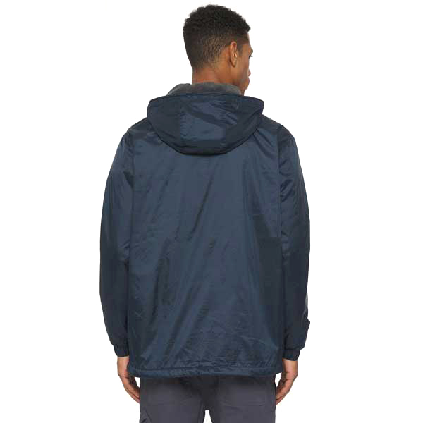 Fleece Lined Nylon Hooded Jacket