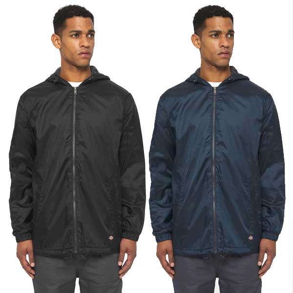 Fleece Lined Nylon Hooded Jacket