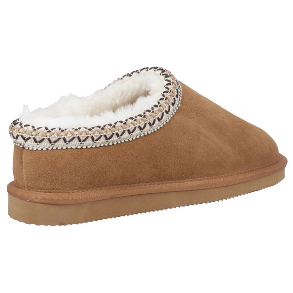 Foxmoor Suede Upper Slippers with Embroidery