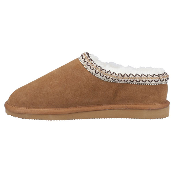 Foxmoor Suede Upper Slippers with Embroidery