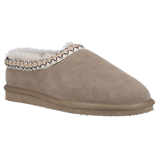 Foxmoor Suede Upper Slippers with Embroidery