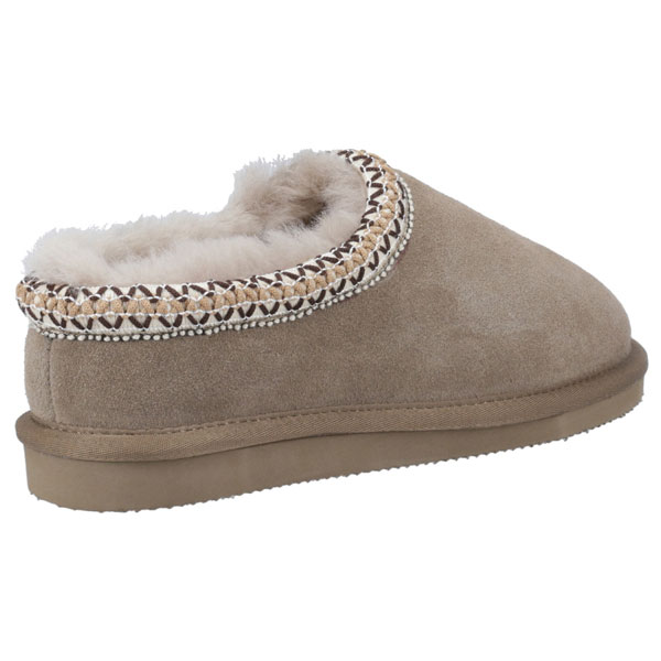 Foxmoor Suede Upper Slippers with Embroidery