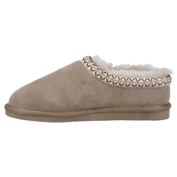 Foxmoor Suede Upper Slippers with Embroidery