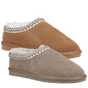 Foxmoor Suede Upper Slippers with Embroidery