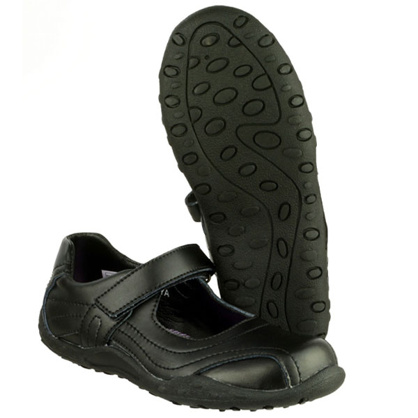 Freya Leather Look School Shoe