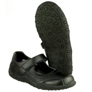 Freya Leather Look School Shoe