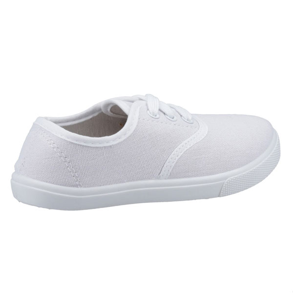 GB Small Size White Lace-Up Plimsolls
