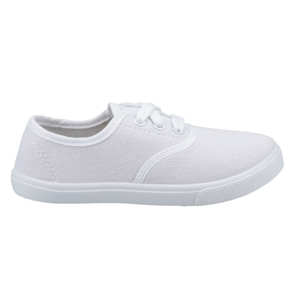 GB Small Size White Lace-Up Plimsolls