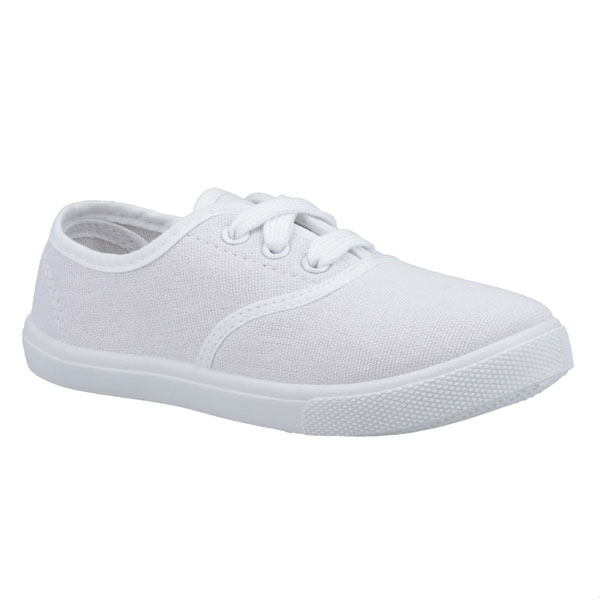 GB Small Size White Lace-Up Plimsolls