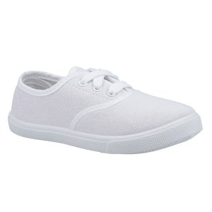 GB Small Size White Lace-Up Plimsolls