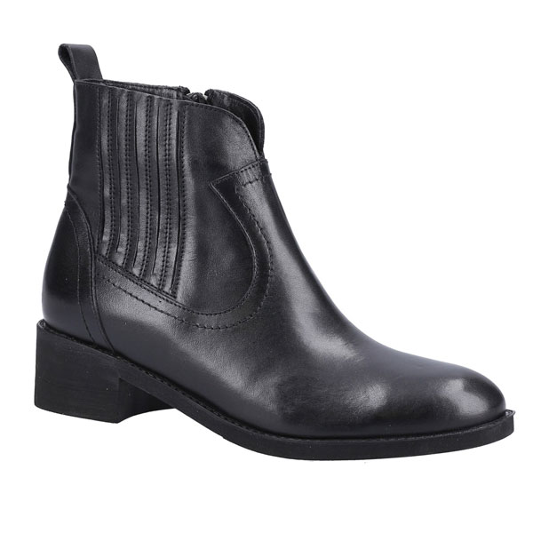 Georgie Classic Block Heel Leather Boots