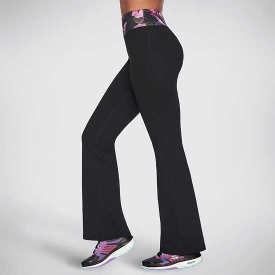 Ladies Ultraviolet Flare Pants with Printed Waistband
