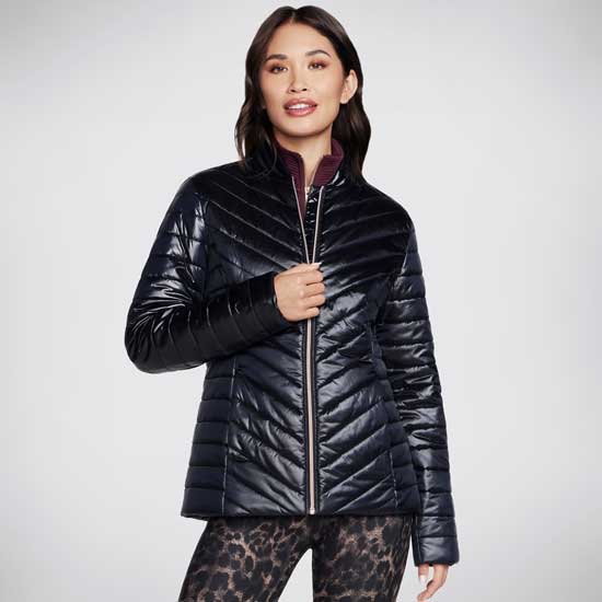 Go Shield Mock Neck Jacket with Zip Front