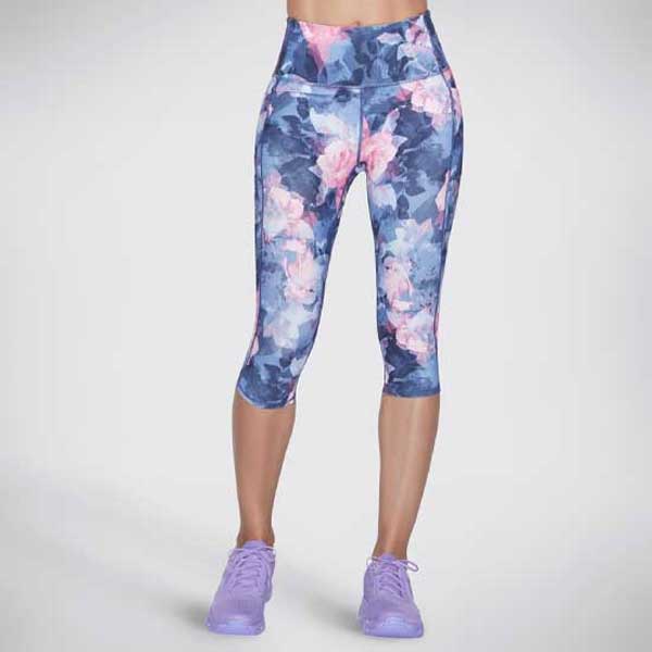 GO WALK High-Waist Summer Rose Capri Leggings