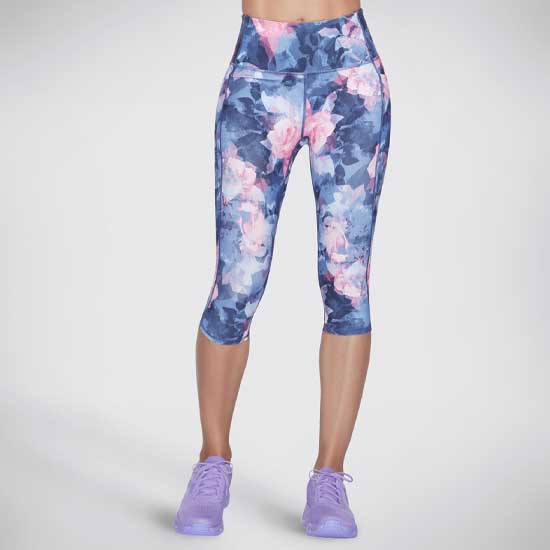GO WALK High-Waist Summer Rose Capri Leggings