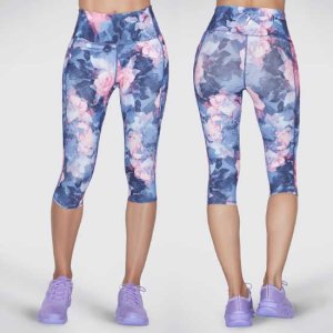 GO WALK High-Waist Summer Rose Capri Leggings