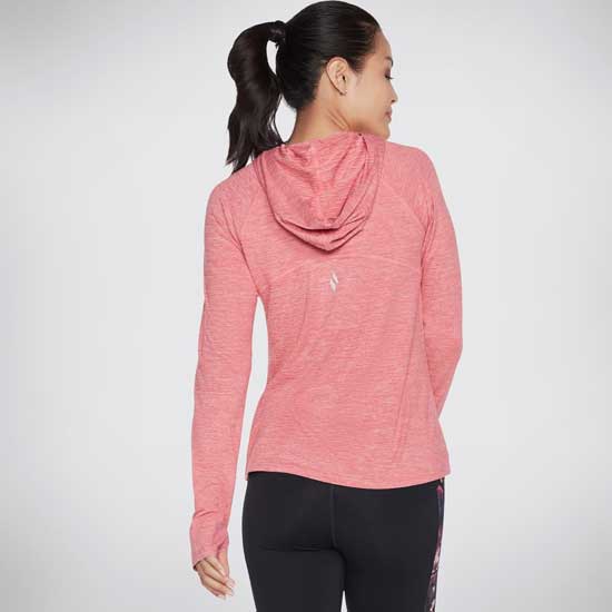 Brisk Escape Soft Brushed Back Hooded Long Sleeve Top