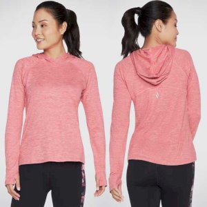 Brisk Escape Soft Brushed Back Hooded Long Sleeve Top