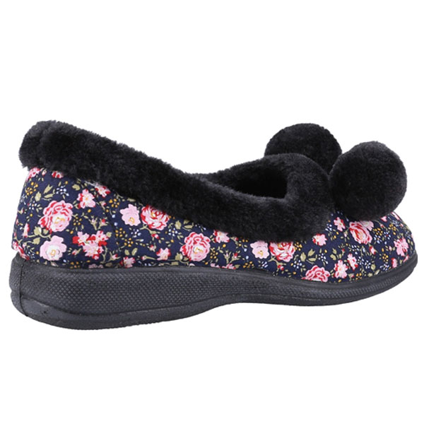 Goldfinch Lightweight Pom Trim Slippers