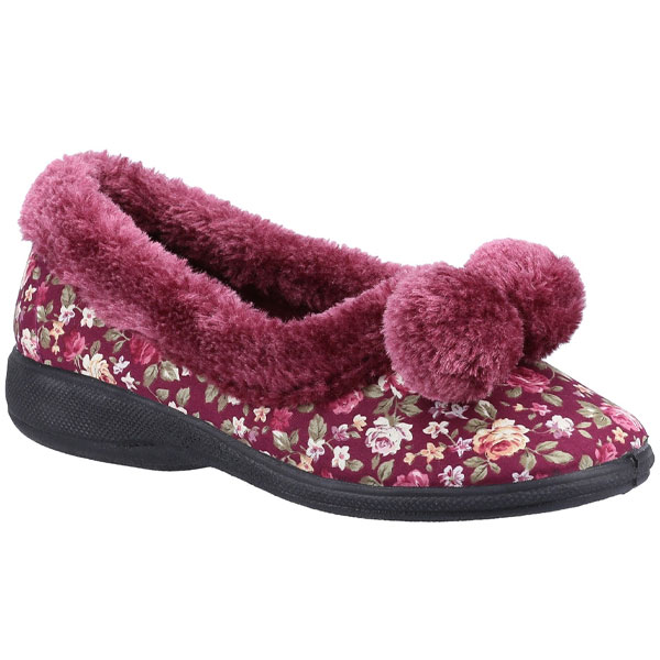 Goldfinch Lightweight Pom Trim Slippers
