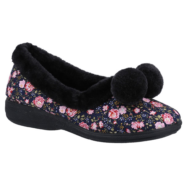 Goldfinch Lightweight Pom Trim Slippers
