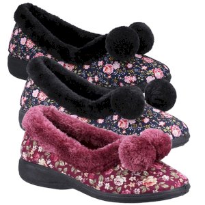 Goldfinch Lightweight Pom Trim Slippers