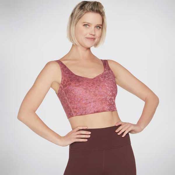 GOSCULPT Leopard Workout Bra with Scallop Hem