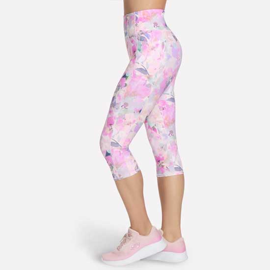 Ladies GO FLEX Capri Legging with Allover Floral Print